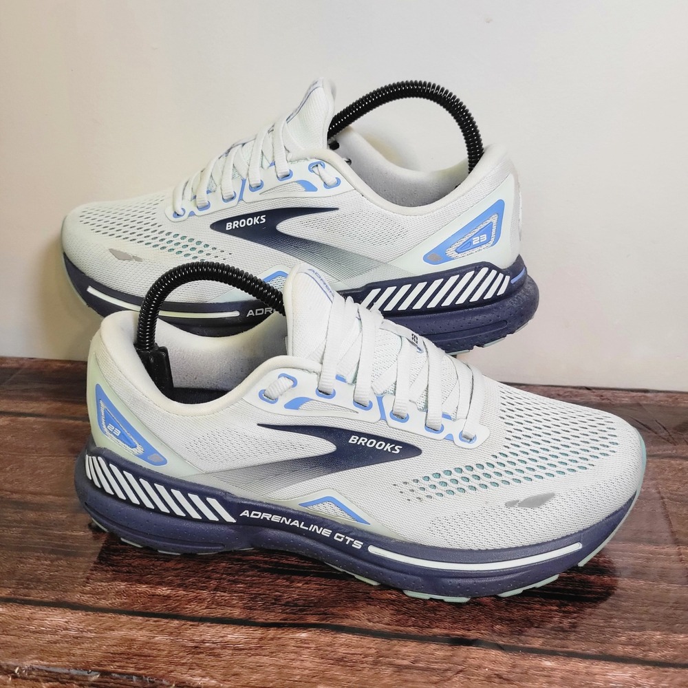 Brooks Adrenaline GTS 23 Womens Running Shoes Light Blue Navy 1203811B471 Size 9